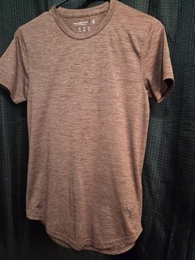 Abercrombie & Fitch Women’s Heathered Rust-Brown Short Sleeve Tee